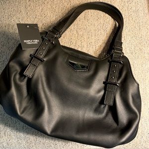 NWT Simply Vera Vera Wang | Black Buena Satchel Bag